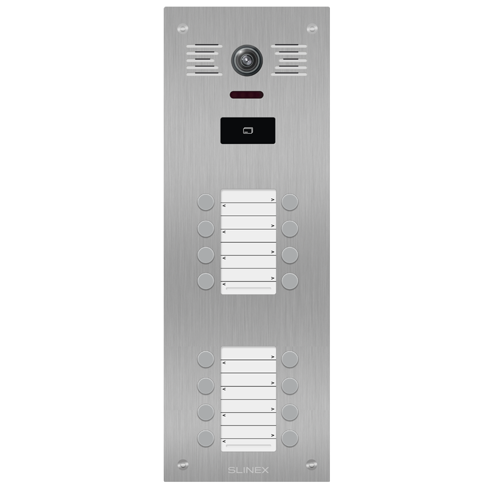 Slinex MB-16CRHD ➠ outdoor call panel with metal alloy body for 16 subscribers