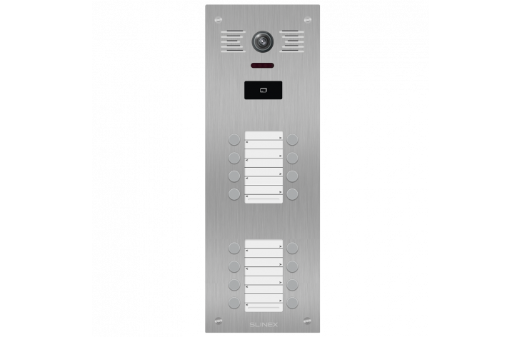 Slinex MB-16CRHD ➠ outdoor call panel with metal alloy body for 16 subscribers