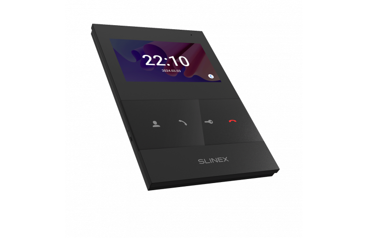 Slinex SQ-04M intercom with high-resolution widescreen LCD display and built-in memory