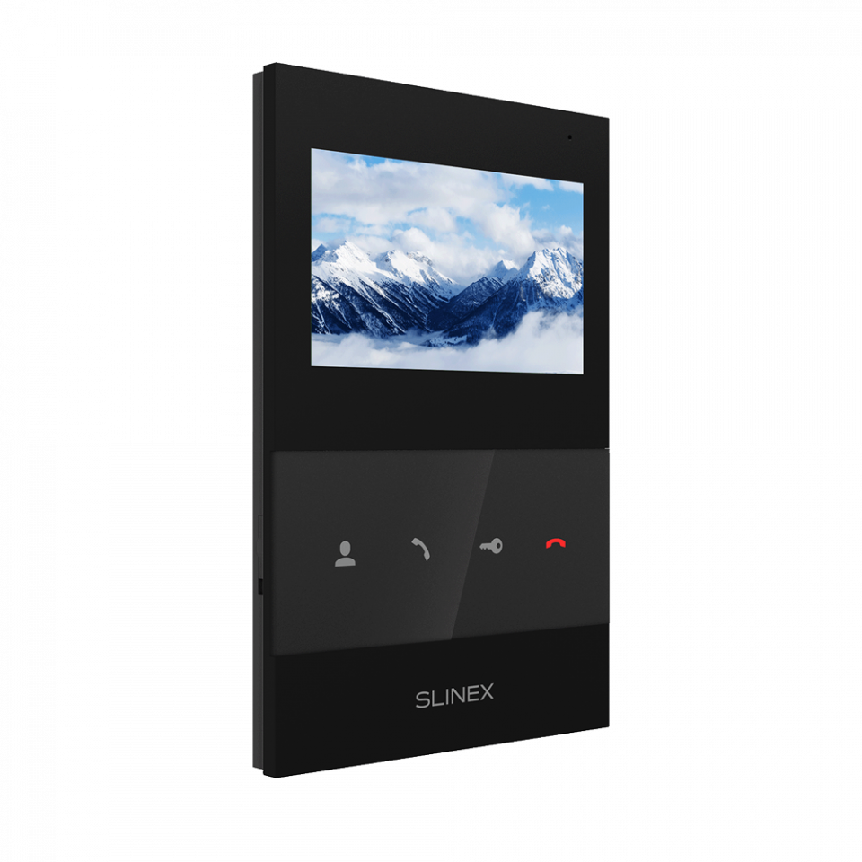 Slinex SQ-04M intercom with high-resolution widescreen LCD display and built-in memory