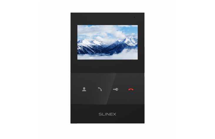 Slinex SQ-04M intercom with high-resolution widescreen LCD display and built-in memory