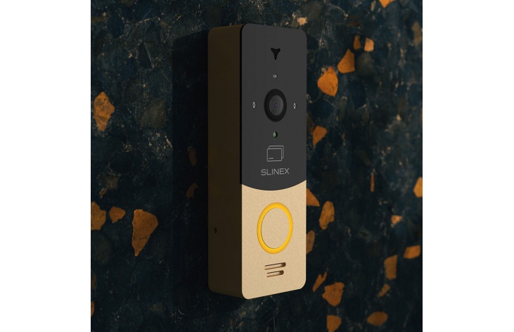 Slinex ML-20CR HD (gold + black) outdoor panel with AHD/CVBS support and ID card reader